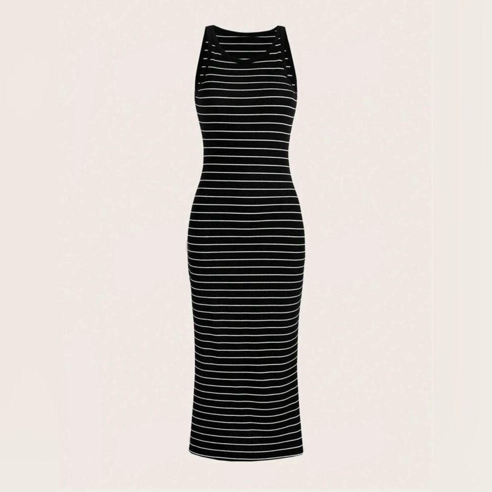 NWT SHEIN Rib-Knit Midi Dress